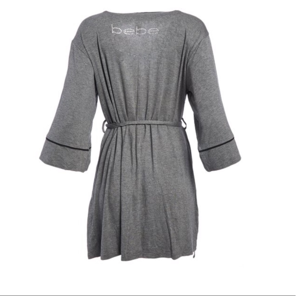 NWT Bebe Charcoal Heather & Black Robe - Picture 4 of 4